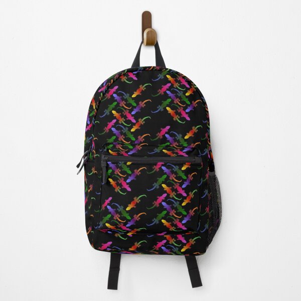 Item preview, Colorful Seamless Gecko Pattern (black) designed and sold by Davey's Designs.