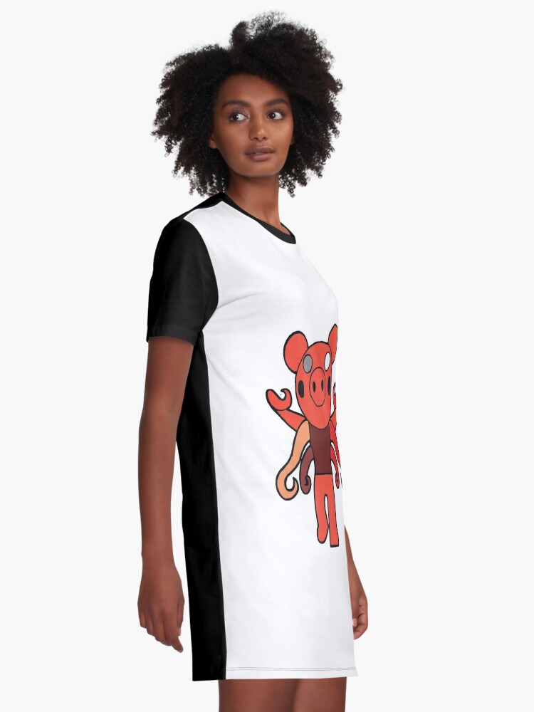 Piggy Roblox Roblox Game Roblox Characters Graphic T Shirt Dress By Affwebmm Redbubble - roblox character with afro