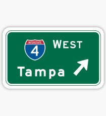 Tampa, FL Road Sign, USA Sticker