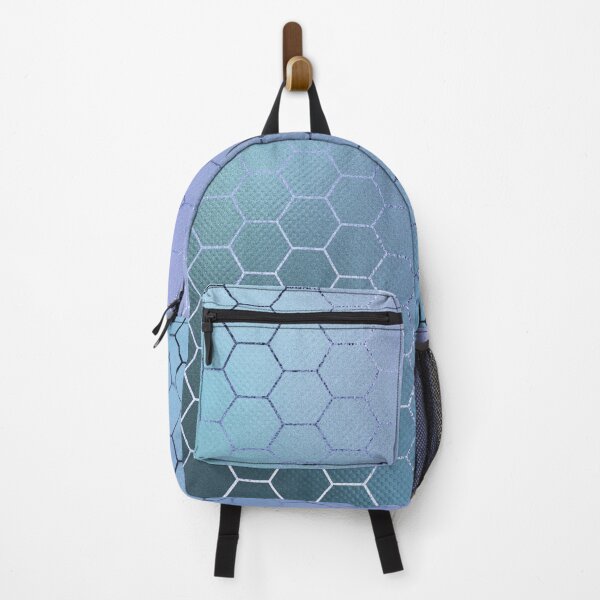 Item preview, Minimalist Hexagon Pattern in Iridescent Blue 29 designed and sold by simplydesignart.