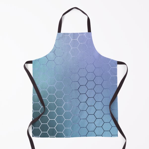 Item preview, Minimalist Hexagon Pattern in Iridescent Blue 29 designed and sold by simplydesignart.