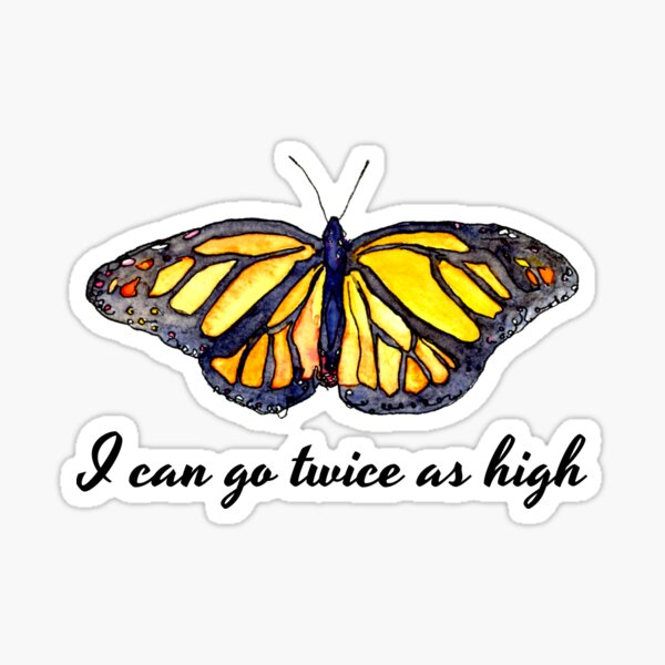 Sticker papillon en vol aesthetic autocollant - ref 280822