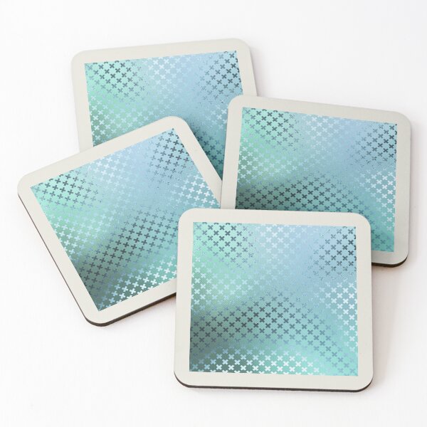 Item preview, Minimalist X Pattern in Iridescent Blue 23 designed and sold by simplydesignart.