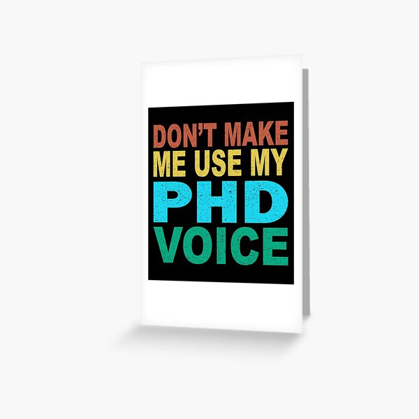 Cartes De Vœux Sur Le Theme Phd Redbubble