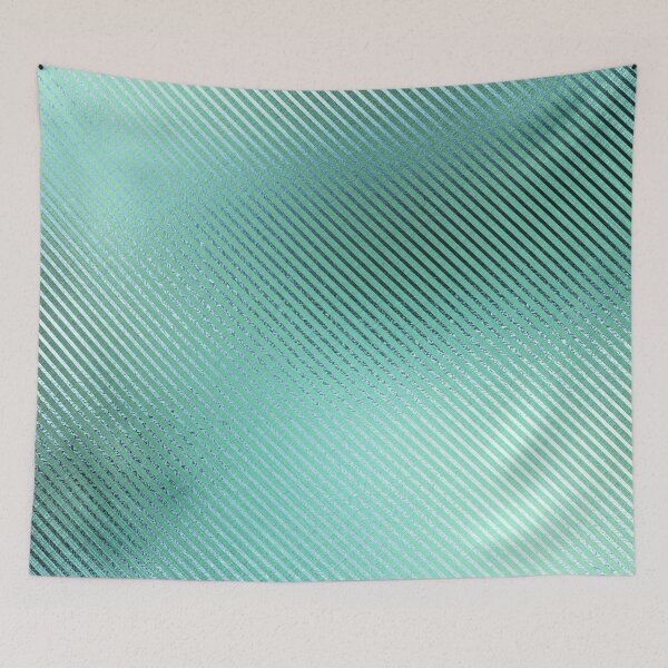 Item preview, Minimalist Diagonal Line Pattern in Iridescent Blue-Green 24 designed and sold by simplydesignart.