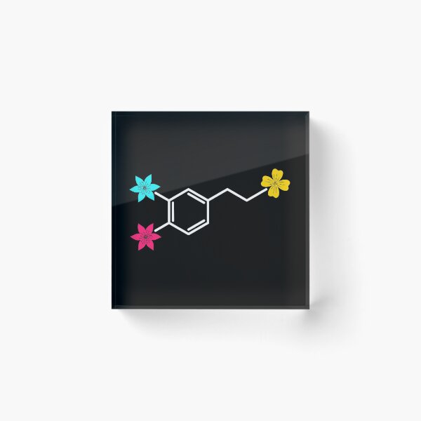 Item preview, Colorful Floral Dopamine Molecule Chemistry Structure designed and sold by mrhighsky.