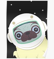 Pug in Space Poster