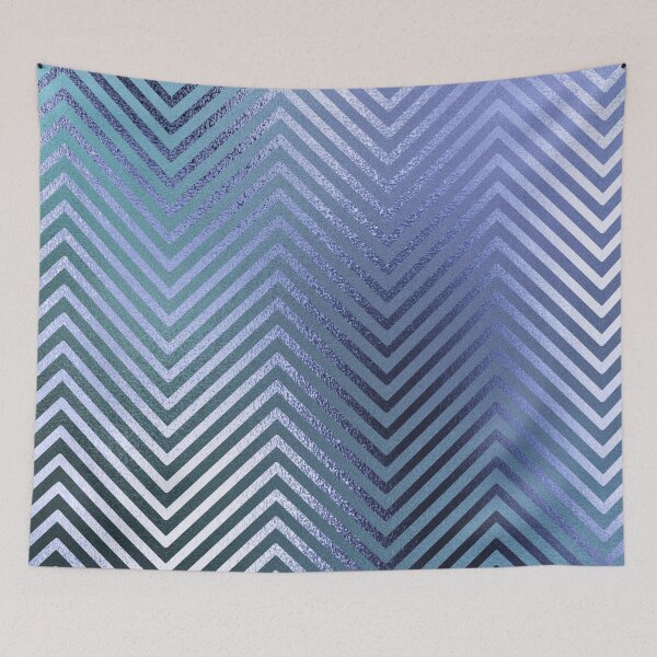 Item preview, Minimalist Chevron Pattern in Iridescent Blue 21 designed and sold by simplydesignart.