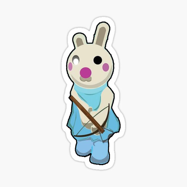 Bunny Piggy Roblox Roblox Game Roblox Characters Sticker By Affwebmm Redbubble - roblox piggy bunny drawing