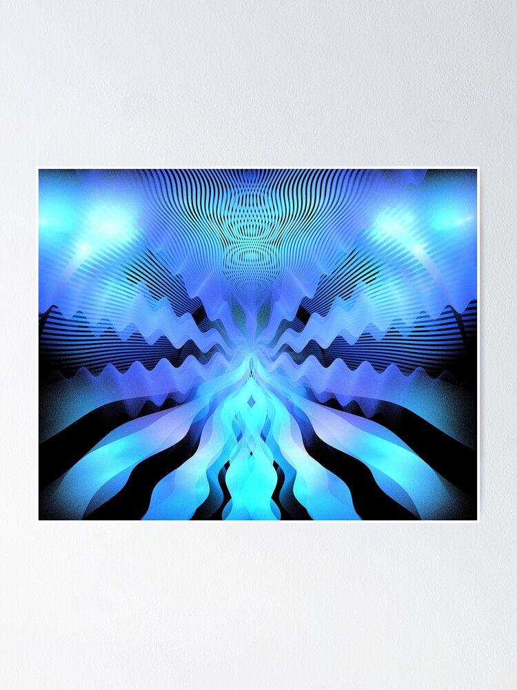 "Blue Wave Tree" Poster by KimSyOk Redbubble