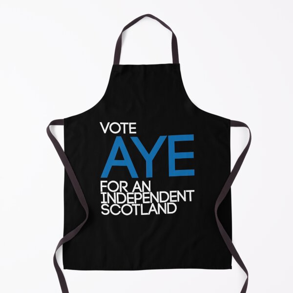 Item preview, VOTE AYE FOR AN INDEPENDENT SCOTLAND, Scottish Independence Saltire Flag Coloured Text Slogan designed and sold by MacPean.