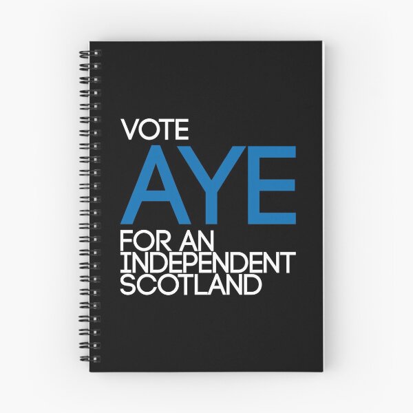 Item preview, VOTE AYE FOR AN INDEPENDENT SCOTLAND, Scottish Independence Saltire Flag Coloured Text Slogan designed and sold by MacPean.