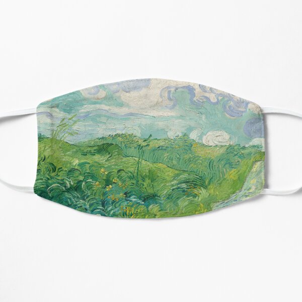 Green Wheat Fields, Auvers, Vincent van Gogh Flat Mask