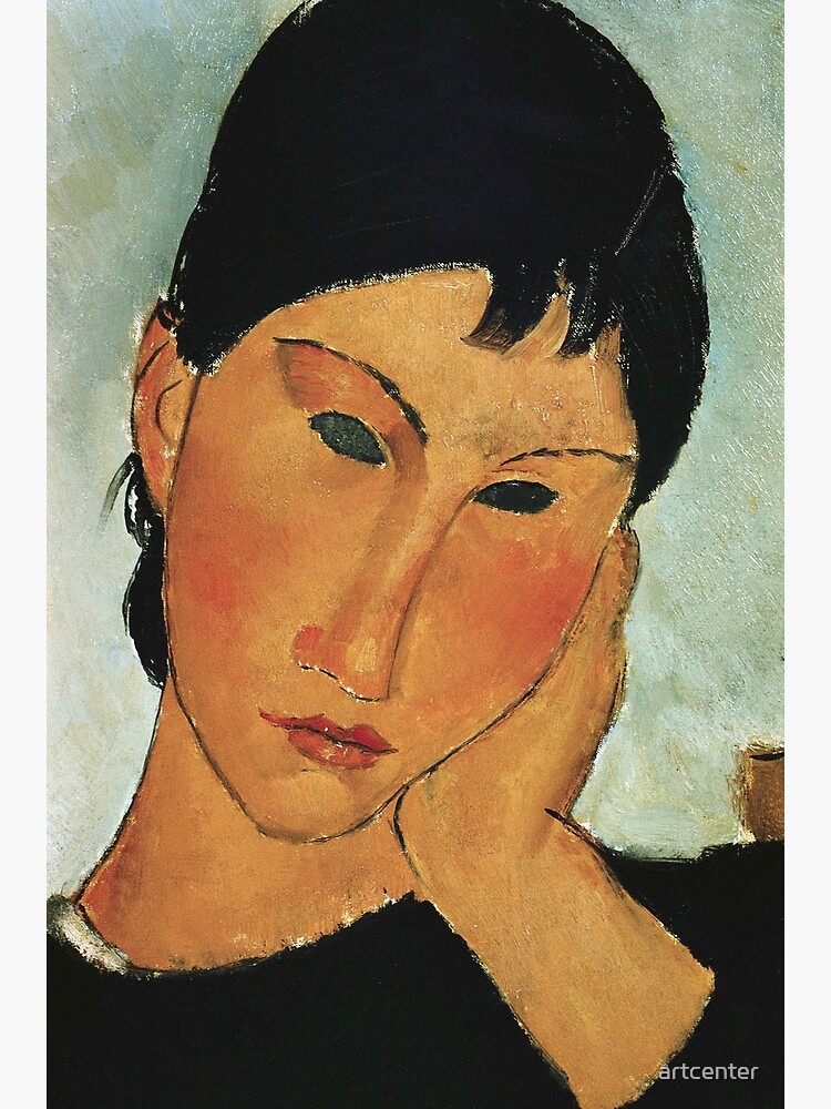 young girl with long neck in Modigliani style Stock Photo