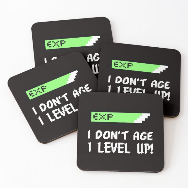 Item preview, "I don't age, I level up" - Gamers T-Shirts, Gadgets & Face Masks designed and sold by PopModelStore.