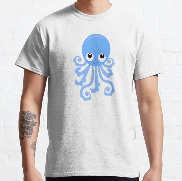 Colorful bright sea creature underwater fantasy octopus women’s crew neck t-shirt