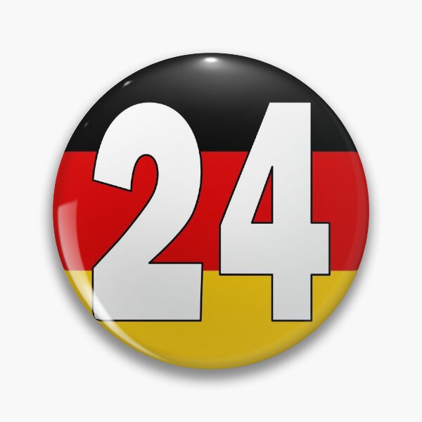 Item preview, Number 24 with Germany flag on the background designed and sold by AllShirts21.