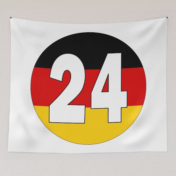 Item preview, Number 24 with Germany flag on the background designed and sold by AllShirts21.