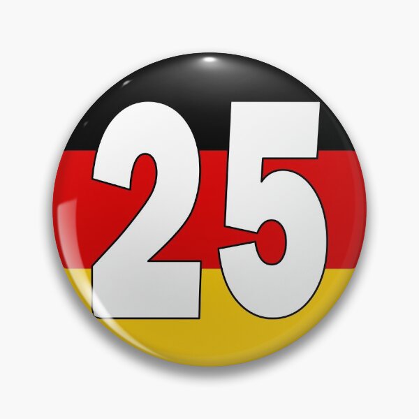 Item preview, Number 25 with Germany flag on the background designed and sold by AllShirts21.