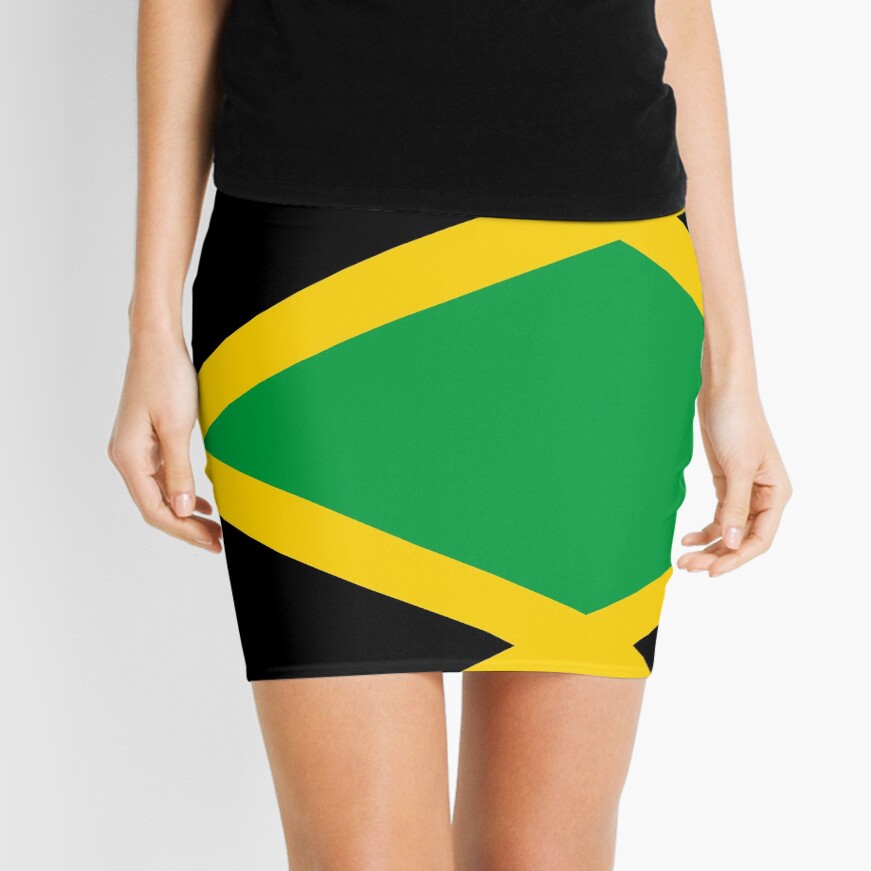 Jamaican Flag Mini Skirt