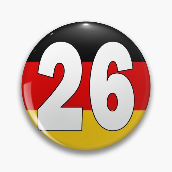 Item preview, Number 26 with Germany flag on the background designed and sold by AllShirts21.