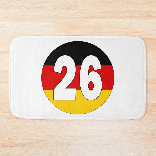 Item preview, Number 26 with Germany flag on the background designed and sold by AllShirts21.