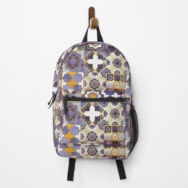 Item preview, Spanish moroccan tiles inspiration // violet purple golden lines designed and sold by SelmaCardoso.