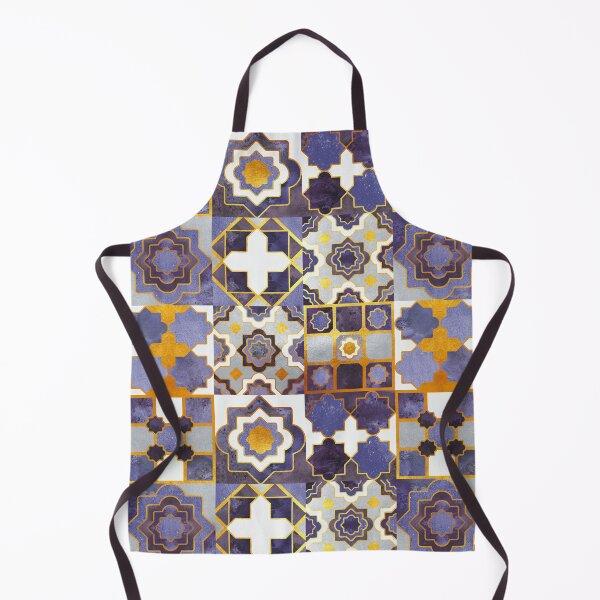 Item preview, Spanish moroccan tiles inspiration // violet purple golden lines designed and sold by SelmaCardoso.