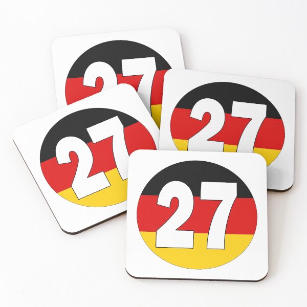 Item preview, Number 27 with Germany flag on the background designed and sold by AllShirts21.