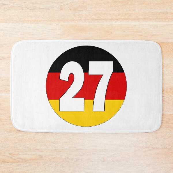 Item preview, Number 27 with Germany flag on the background designed and sold by AllShirts21.