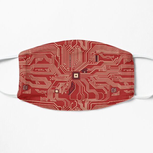 Nerd electronic circuit Flat Mask