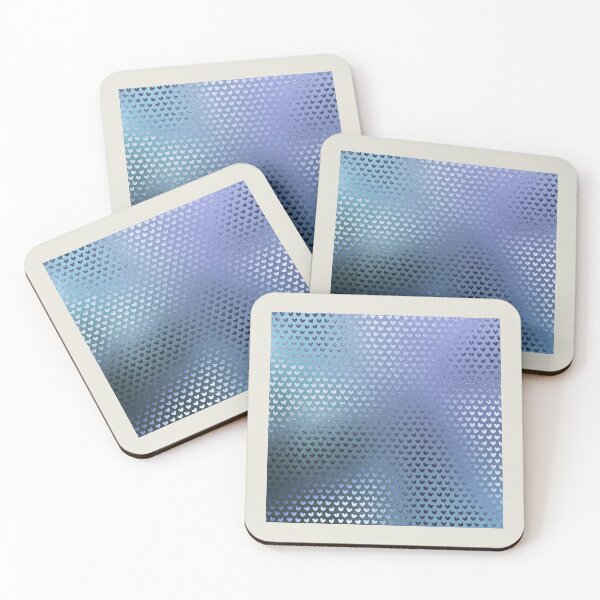 Item preview, Minimalist Heart Shapes in Iridescent Blue-Green 15 designed and sold by simplydesignart.