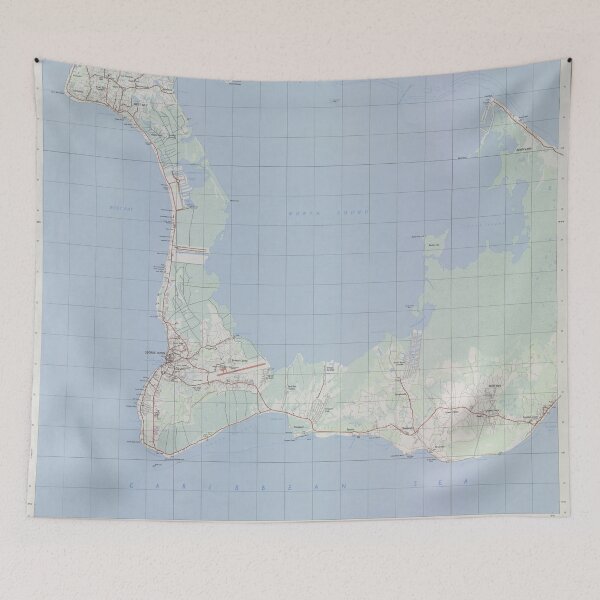 Item preview, Vintage Grand Cayman Island Map (1965) designed and sold by BravuraMedia.