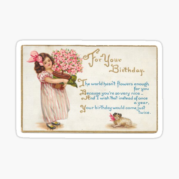 Happy Birthday Vintage Flowers Gifts Merchandise Redbubble