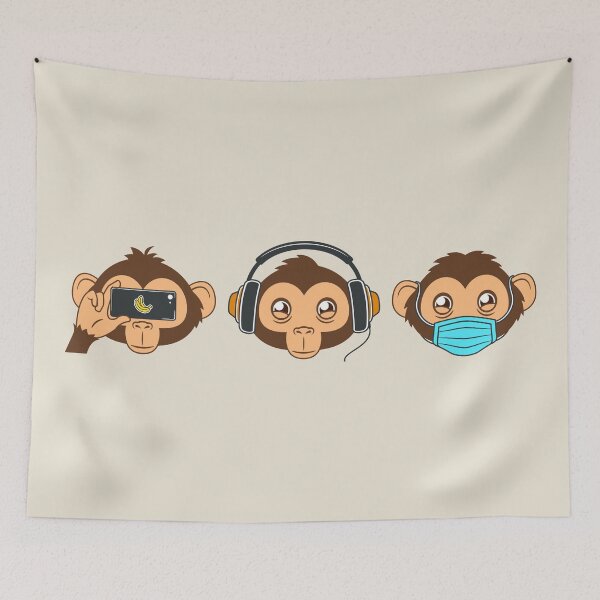 Item preview, Modern 2k Three 3 Wise Monkeys designed and sold by Leeloks.