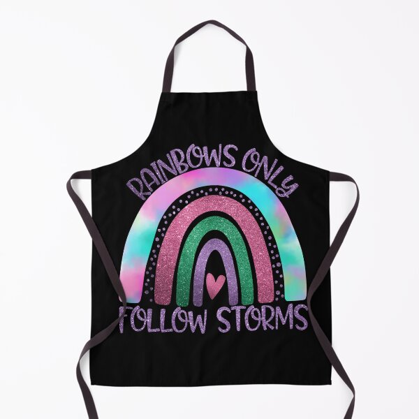 Item preview, Cute LGBT Pride Lesbian Gay Rainbows Only Follow Storms With Glitter Effect designed and sold by UniQueensShop.