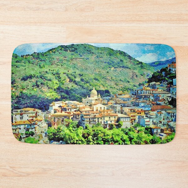 Item preview, Landscape with village surrounded by mountains designed and sold by Giuseppe Cocco.