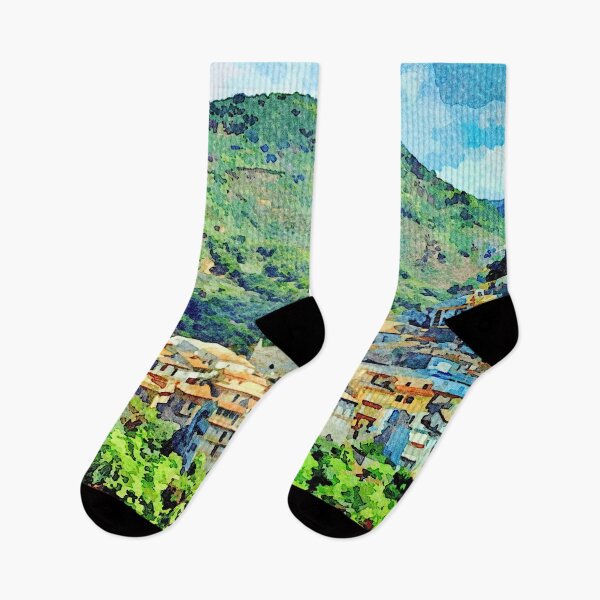 Item preview, Landscape with village surrounded by mountains designed and sold by Giuseppe Cocco.