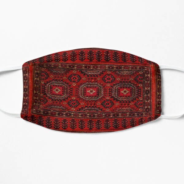 Red Oriental rug look Flat Mask