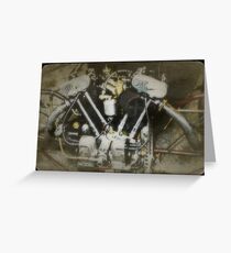 Vintage JAP Motorcycle Engine Greeting Card