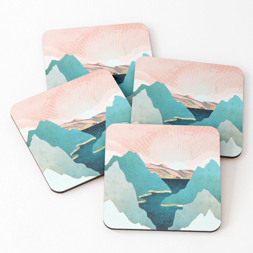 Mint Mountains Coasters (Set of 4)