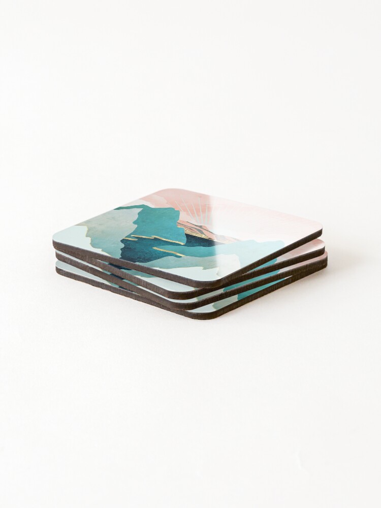 Alternate view of Mint Mountains Coasters (Set of 4)