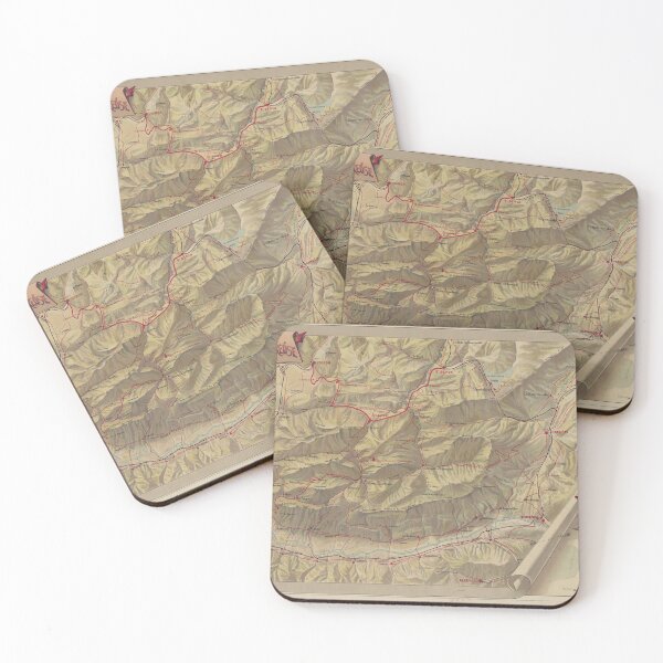 Item preview, Vintage Chartreuse Mountains Map (1897) designed and sold by BravuraMedia.