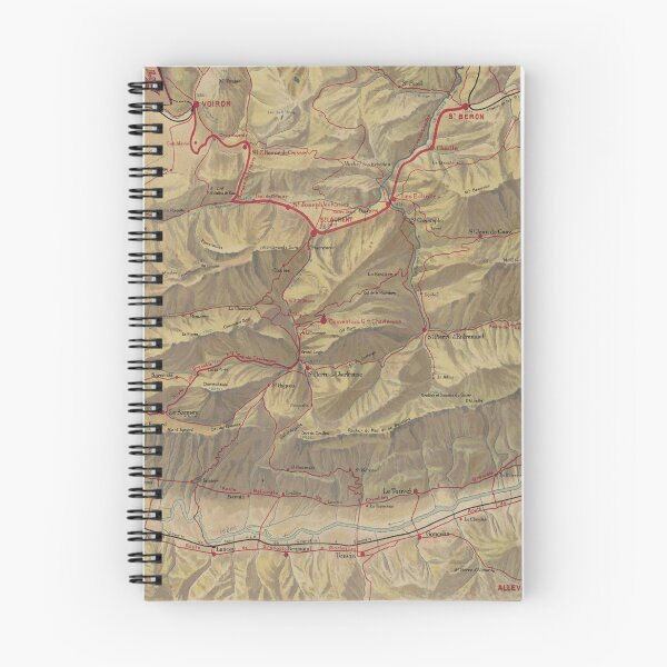 Aperçu de l'œuvre Carte vintage des montagnes de la Chartreuse (1897) créée et vendue par BravuraMedia.