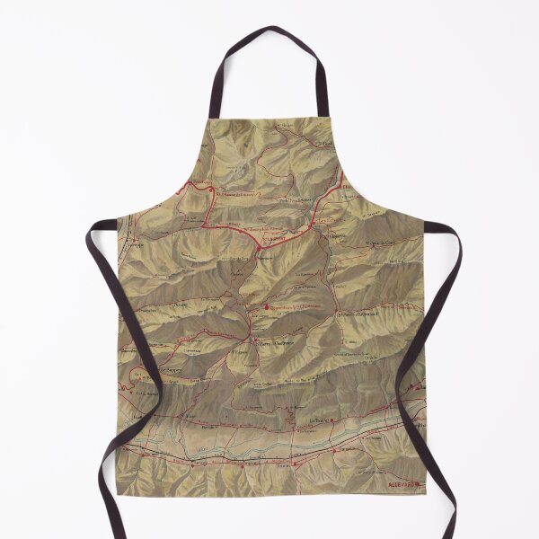 Item preview, Vintage Chartreuse Mountains Map (1897) designed and sold by BravuraMedia.