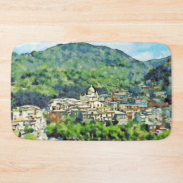 Item preview, Landscape with village surrounded by mountains designed and sold by Giuseppe Cocco.