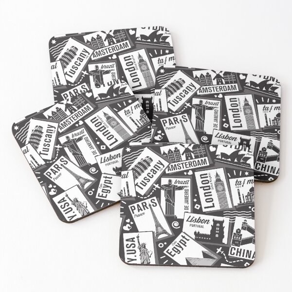 Item preview, Retro Postcards // black background black and white cards designed and sold by SelmaCardoso.