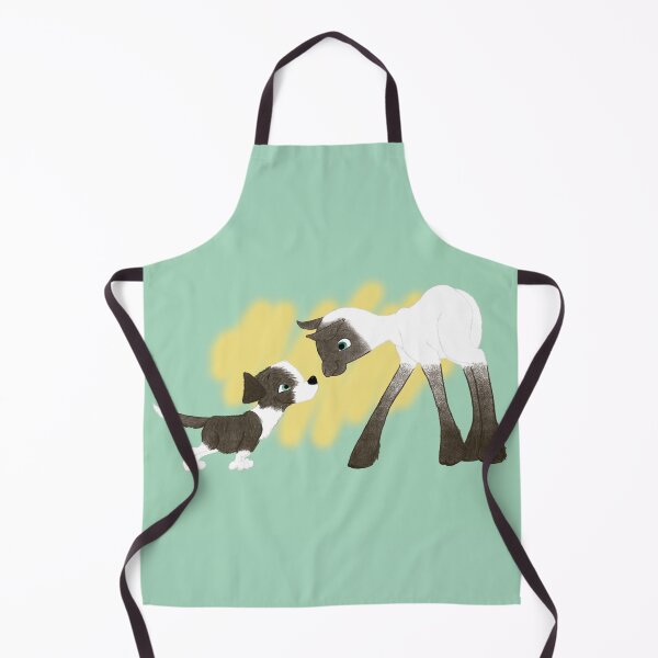 Item preview, border collie pup and friend designed and sold by JuliaKerczaArt.