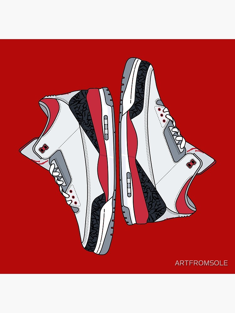 Print Jordan Se Red Air Jordan Fire Red Art Board Print