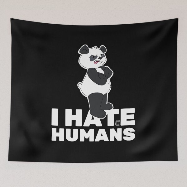 Item preview, I Hate Humans - Funny Panda designed and sold by BandOfThePand.